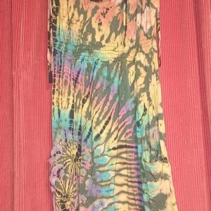 Tie-Dye Dress with Rainbow Swirl